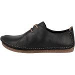 Schwarze Business Clarks Derby Schuhe mit Schnürsenkel aus Leder leicht für Damen Größe 39,5 
