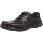 Reduzierte Schwarze Business Clarks Derby Schuhe mit Schnürsenkel in Breitweite aus Glattleder leicht für Herren Größe 44 
