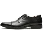 Reduzierte Schwarze Business Clarks Derby Schuhe mit Schnürsenkel aus Leder für Herren Größe 48 
