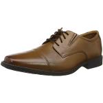 Reduzierte Braune Business Clarks Hochzeitsschuhe & Oxford Schuhe mit Schnürsenkel in Breitweite aus Glattleder leicht für Herren Größe 41,5 