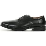 Reduzierte Schwarze Business Clarks Derby Schuhe mit Schnürsenkel in Breitweite aus Glattleder leicht für Herren Größe 45 