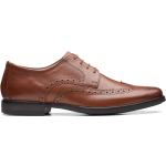 Dunkelbraune Business Clarks Hochzeitsschuhe & Oxford Schuhe mit Schnürsenkel aus Leder atmungsaktiv für Herren Größe 39,5 