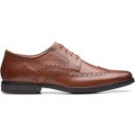 Dunkelbraune Business Clarks Hochzeitsschuhe & Oxford Schuhe mit Schnürsenkel aus Leder atmungsaktiv für Herren Größe 41 