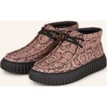 Dunkelgraue Clarks Originals High Top Sneaker & Sneaker Boots mit Schnürsenkel aus Leder für Damen Größe 40 