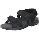 Reduzierte Schwarze Clarks Outdoor-Sandalen mit Klettverschluss in Komfortweite aus Leder für Herren Größe 41,5 für den für den Sommer 