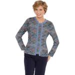 Blaue Langärmelige Classic V-Ausschnitt 2 in 1 Shirts aus Polyester für Damen Größe XL 