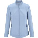 Blaue Unifarbene Classic Stehkragen Kunstlederjacken mit Reißverschluss aus Viskose mit Kapuze für Damen Größe XXL 