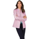 Rosa Unifarbene Classic Stehkragen Kunstlederjacken mit Reißverschluss aus Viskose mit Kapuze für Damen Größe XXL für den für den Herbst 