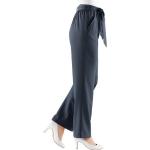 Marineblaue Unifarbene Classic Palazzo-Hosen aus Polyester für Damen Größe XXL 