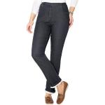Schwarze Unifarbene Classic Straight Leg Jeans aus Baumwolle für Damen Größe XXL Petite für den für den Winter 