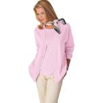 Rosa Unifarbene Langärmelige Classic Strickpullover aus Acryl für Damen Größe XXL für den für den Herbst 