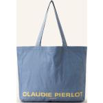 Hellblaue Claudie Pierlot Canvas Shopper aus Textil für Damen 