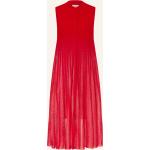 Rote Ärmellose Claudie Pierlot Stehkragen Spaghettiträger-Kleider mit Glitzer aus Viskose für Damen Größe S 