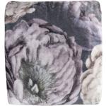Schwarze Blumenmuster Clayre & Eef Rechteckige Tagesdecken & Bettüberwürfe aus Textil 130x180 