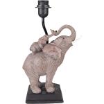 Clayre & Eef Lampenfuß Elefant 21x14x36 cm Grau Braun Kunststoff