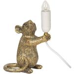 Goldene Clayre & Eef Schreibtischlampen mit Maus-Motiv aus Kunststein E14 