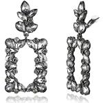 Nickelfreie Graue Art Deco Strass Ohrringe aus Kristall mit Strass für Damen für Partys 