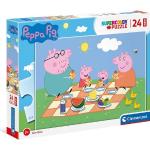 Reduzierte 24 Teile Clementoni Peppa Wutz Puzzles mit Schweinemotiv für 2 - 3 Jahre 