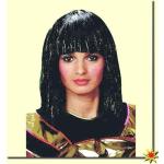 Schwarze Cleopatra-Perücken aus PVC für Damen Einheitsgröße 