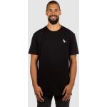 Schwarze Streetwear CLEPTOMANICX T-Shirts mit Vogel-Motiv aus Baumwolle für Herren Größe S 