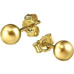 Goldene Clever Schmuck Runde Damenohrstecker Glänzende aus Gold 