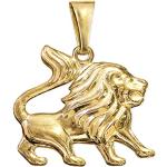 Goldene Clever Schmuck Löwe-Anhänger mit Löwen-Motiv glänzend aus Gold für Damen 