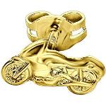 Goldene Clever Schmuck Damenohrstecker mit Motorradmotiv Glänzende aus Gold 