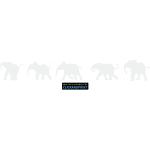 CLICKANDPRINT Aufkleber » Elefanten-Parade, 70x10,