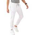 Weiße Sportliche Atmungsaktive Clinic Dress OP-Hosen maschinenwaschbar für Herren Größe L 