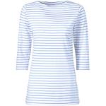 Blaue Gestreifte 3/4-ärmelige Clinic Dress Stretchkleider aus Baumwolle für Damen Größe M 