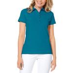 Petrolfarbene Elegante Kurzärmelige Clinic Dress Kurzarm-Poloshirts aus Baumwolle für Damen Größe S 