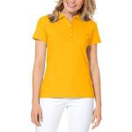 Sonnengelbe Elegante Kurzärmelige Clinic Dress Kurzarm-Poloshirts aus Baumwolle für Damen Größe XXL 