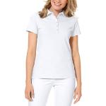 Weiße Elegante Kurzärmelige Clinic Dress Kurzarm-Poloshirts aus Baumwolle für Damen Größe M 