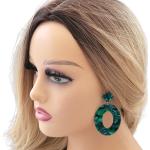 Grüne Elegante Ovale Ohrclips für Damen 