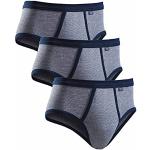Marineblaue Clipper Exclusiv Herrenslips & Herrenpanties aus Baumwolle 3-teilig 