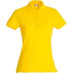 Reduzierte Gelbe CLIQUE Damenpoloshirts & Damenpolohemden aus Baumwolle maschinenwaschbar Größe M 