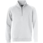 Reduzierte Weiße Langärmelige CLIQUE Herrensweatshirts mit Reißverschluss aus Baumwolle maschinenwaschbar Größe 3 XL 