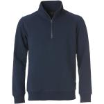 Reduzierte Dunkelblaue Langärmelige CLIQUE Herrensweatshirts mit Reißverschluss aus Baumwolle maschinenwaschbar Größe 3 XL 
