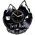 Clock Twin Peaks Vinyl-Schallplattenuhr Geburtstagsidee Twin Peaks Wanduhr Exklusive Twin Peaks Xmas für Ihn Twin Peaks Vinyl Wanduhr TV-Show-Uhr für Mann Twin Peaks Movie Clock