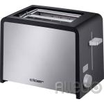 Schwarze Cloer Toaster aus Edelstahl 