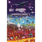 Schwarze Close Up Minecraft Poster 
