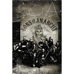 Close Up Sons of Anarchy Poster Vintage (61cm x 91,5cm) + 2 St. Schwarze Posterleisten mit Aufhängung