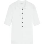 Reduzierte Weiße CLOSED T-Shirts mit Knopf aus Baumwollmischung für Damen Größe M 
