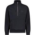 Schwarze CLOSED Bio Stehkragen Herrensweatshirts mit Reißverschluss Größe M 