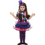 Bunte Rauten Buttinette Clown-Kostüme & Harlekin-Kostüme mit Volants aus Jersey für Kinder Größe 122 