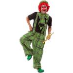 Grüne Karo Clown-Kostüme & Harlekin-Kostüme aus PU für Herren 