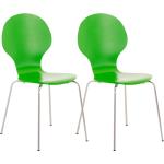 Grüne CLP Trading Diego Konferenzstühle & Besucherstühle aus Eiche stapelbar 2-teilig 