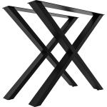 Schwarze Moderne CLP Trading Tischbeine & Tischfüße pulverbeschichtet aus Holz 