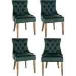 Dunkelgrüne Esszimmerstühle & Küchenstühle aus Rubberwood gepolstert Breite 0-50cm, Höhe 0-50cm, Tiefe 0-50cm 4-teilig 