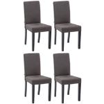Dunkelgraue Moderne CLP Trading Esszimmerstühle ohne Armlehne aus Stoff gepolstert Breite 0-50cm, Höhe 0-50cm, Tiefe 0-50cm 4-teilig 